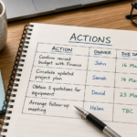 Recording Meeting Actions Properly: Who, What and When