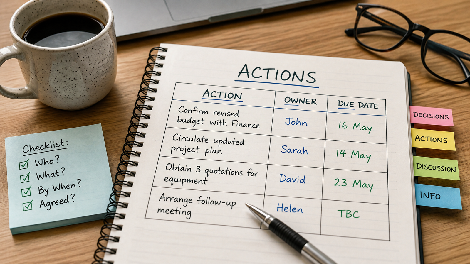 You are currently viewing Recording Meeting Actions Properly: Who, What and When